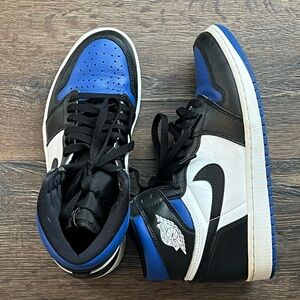 Nike Jordan 1 Black and Blue Sneakers